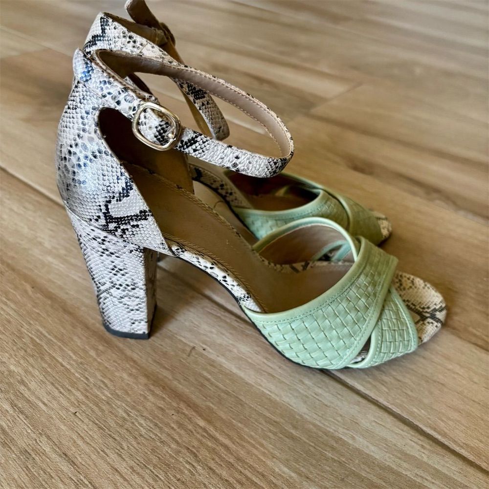 Banana Republic Women's Slingback Sandal Size 9.5 Multicolor High Heel - Picture 3 of 6